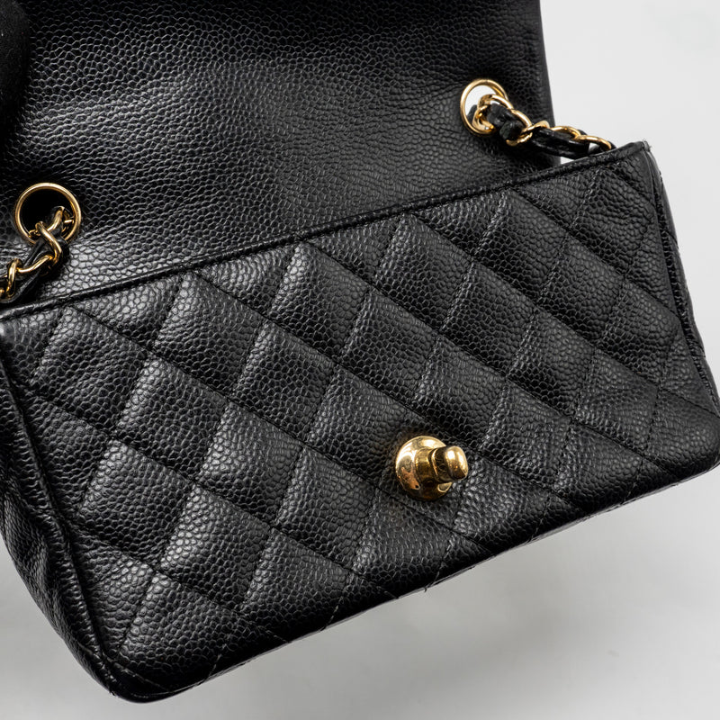 Chanel Mini Rectangular Flap Bag Caviar Black GHW