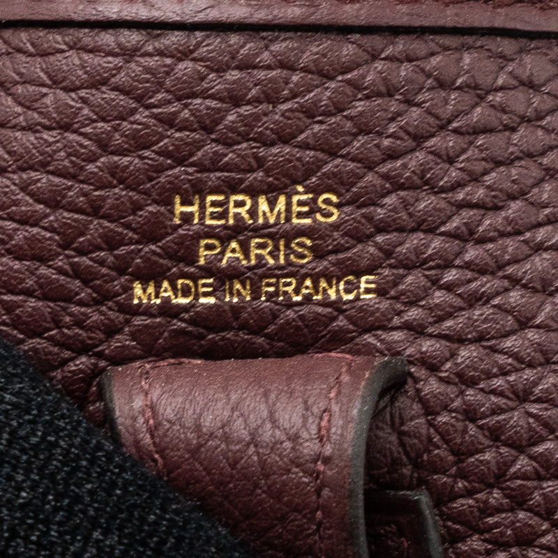 HERMES MINI EVELYN CLEMENCE ROUGE SELLIERE GHW STAMP Z