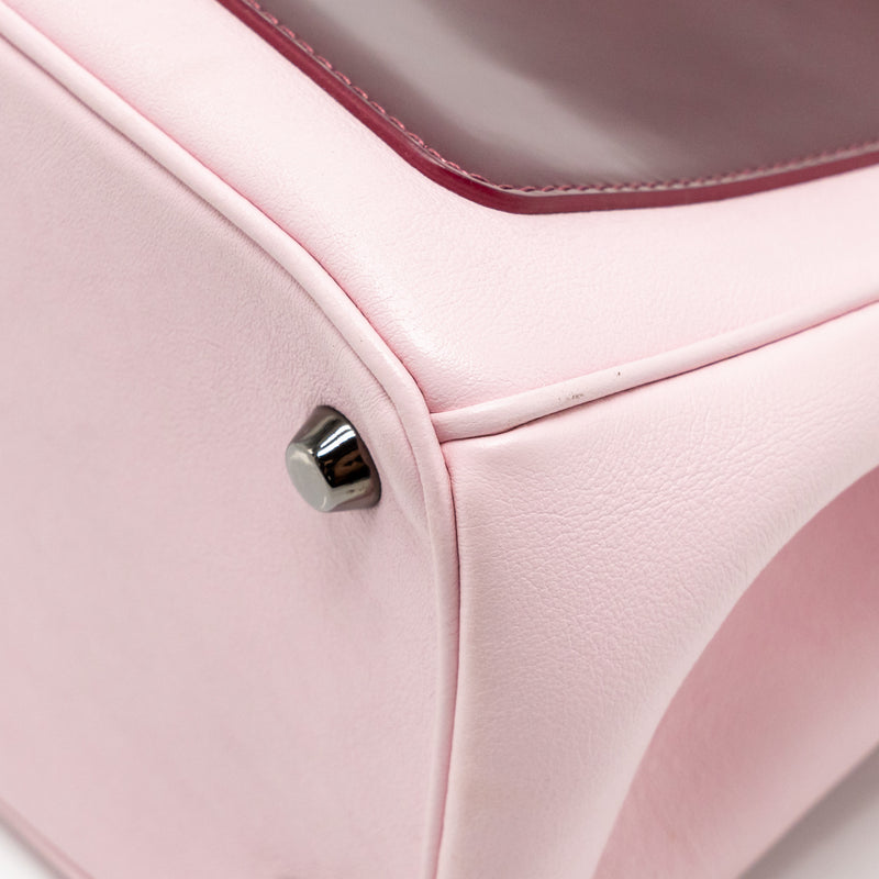 Dior Medium Be Dior Flap Bag Calfskin/Metallic Patent Pink SHW