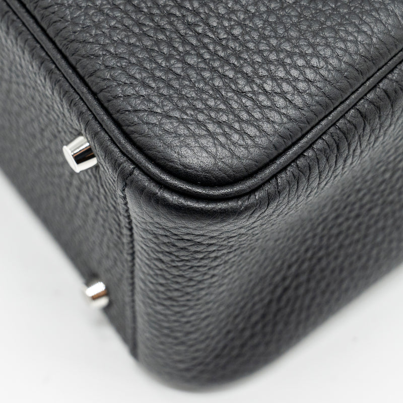 Hermes Mini Lindy Clemence Black SHW Stamp W