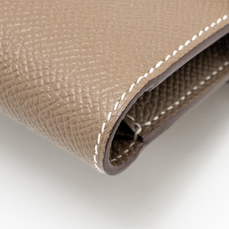 Hermes Kelly Wallet Epsom Etoupe GHW Stamp D