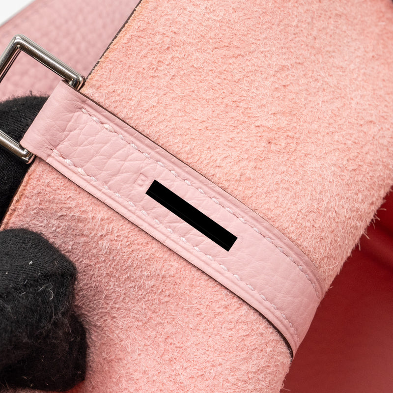 Hermes picotin 22 lock bag clemence rose sakura SHW stamp B