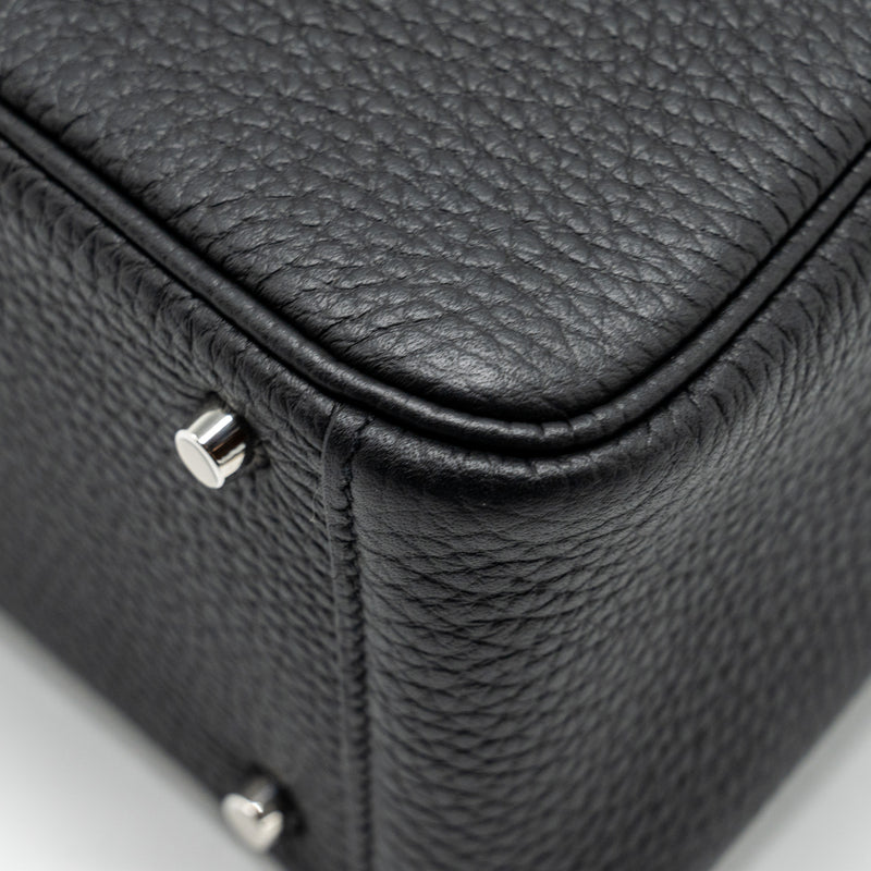 Hermes Mini Lindy Clemence Black SHW Stamp W