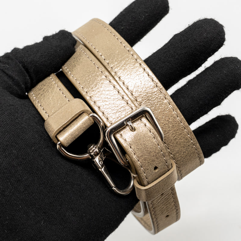 Louis Vuitton Capucines BB Leather Metallic Silver SHW