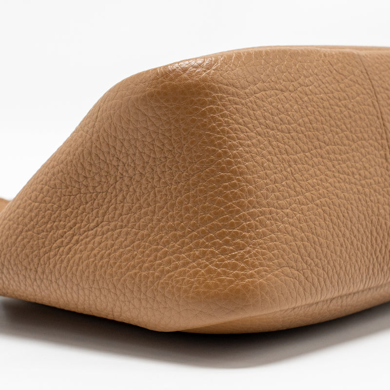 Prada Mini Leather Handbag Calfskin Caramel SHW