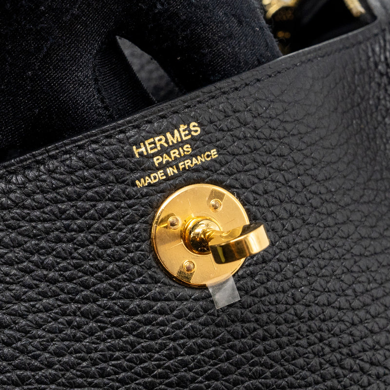 Hermes mini lindy clemence black GHW stamp Z