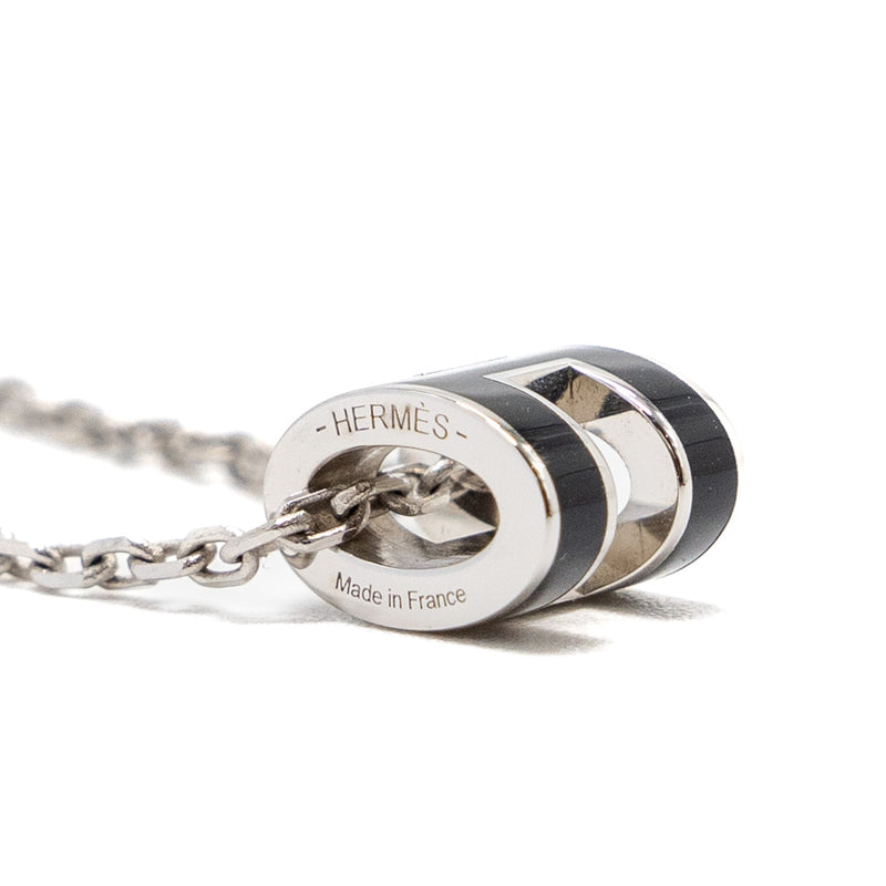 Hermes mini pop H pendant black SHW
