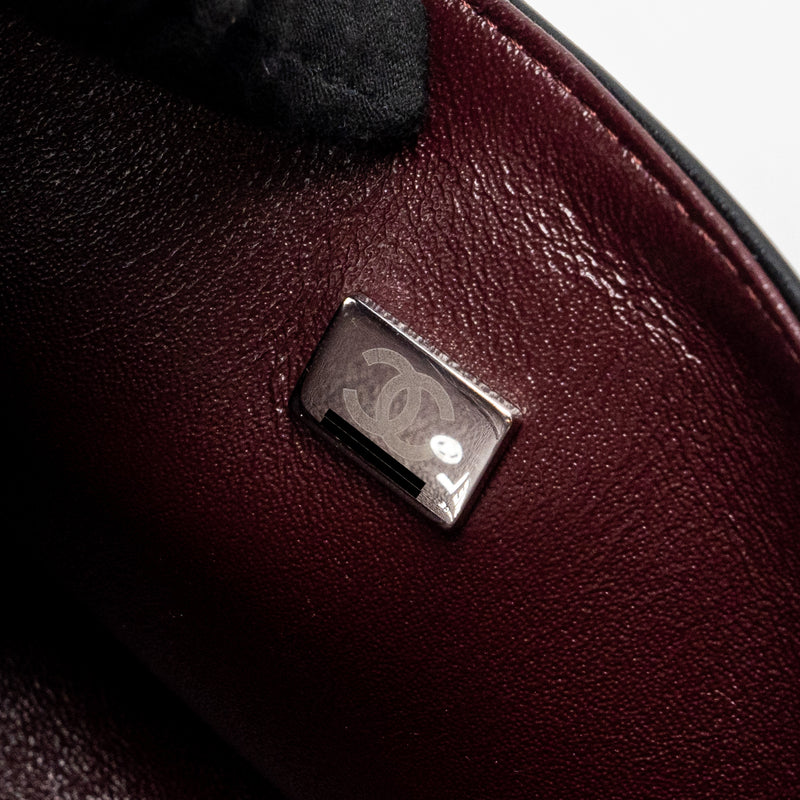 Chanel Small Classic Double Flap Bag Lambskin Black SHW (Microchip)