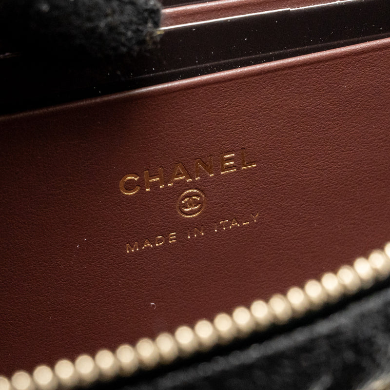 CHANEL 25P CC Top Handle Vanity Bag Caviar Black LGHW (Microchip)