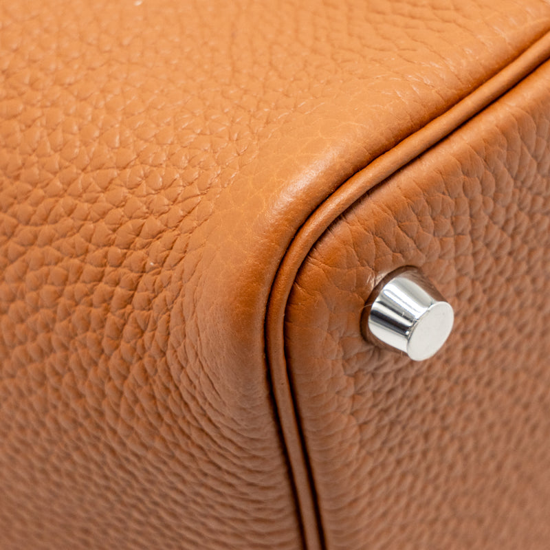 Hermes Picotin 18 Lock Bag Clemence Gold SHW Stamp Z