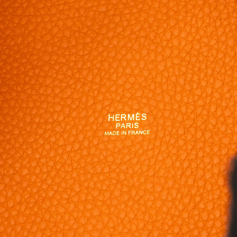 Hermes Picotin 22 Lock Bag Clemence Orange GHW Stamp U