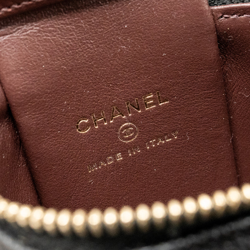 Chanel Mini Vanity Case with Chain Caviar Black LGHW(microchip)