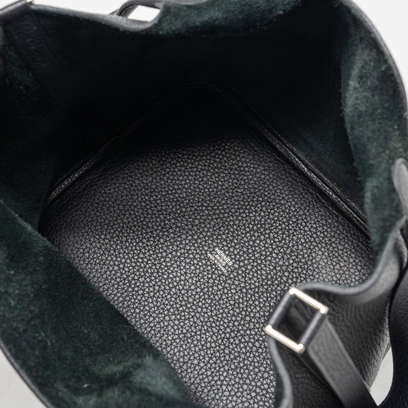 Hermes Picotin 22 Lock Bag Clemence Black SHW Stamp D