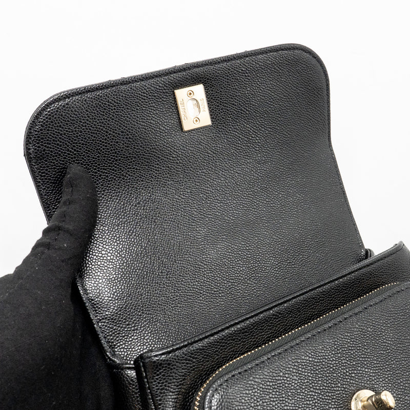 CHANEL Small Business Affinity Caviar Black LGHW (Microchip)
