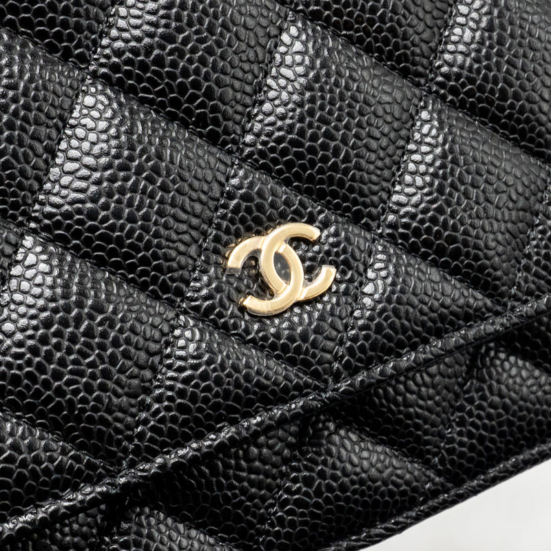 CHANEL Classic Wallet On Chain Caviar Black GHW