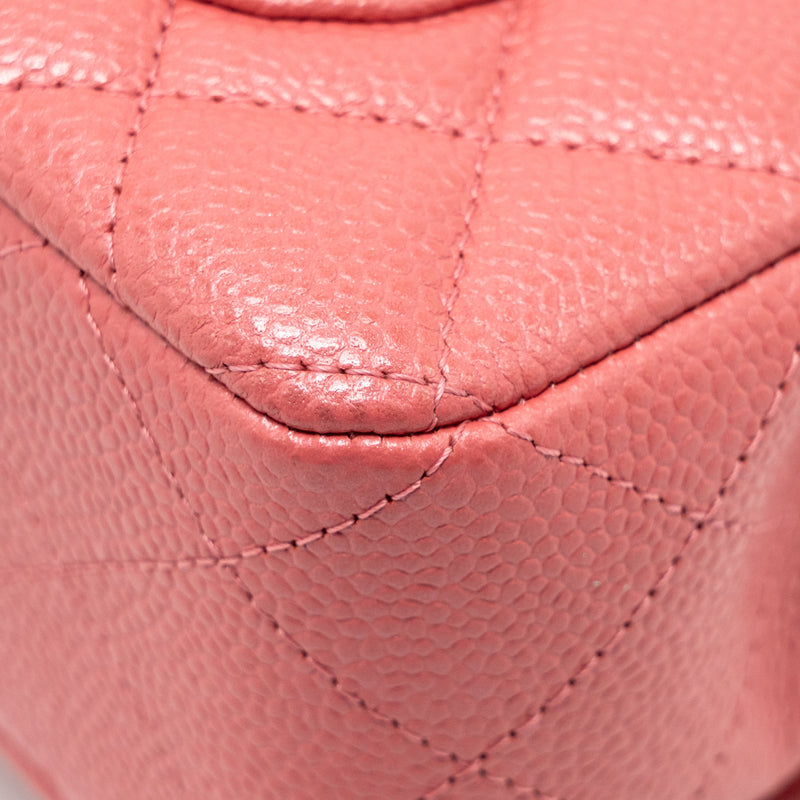 Chanel Mini Rectangular Flap Bag Caviar Pink GHW