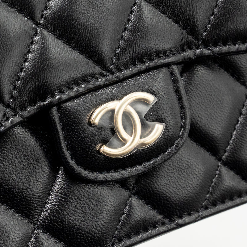 Chanel Top Handle Mini Flap Bag Lambskin Black LGHW