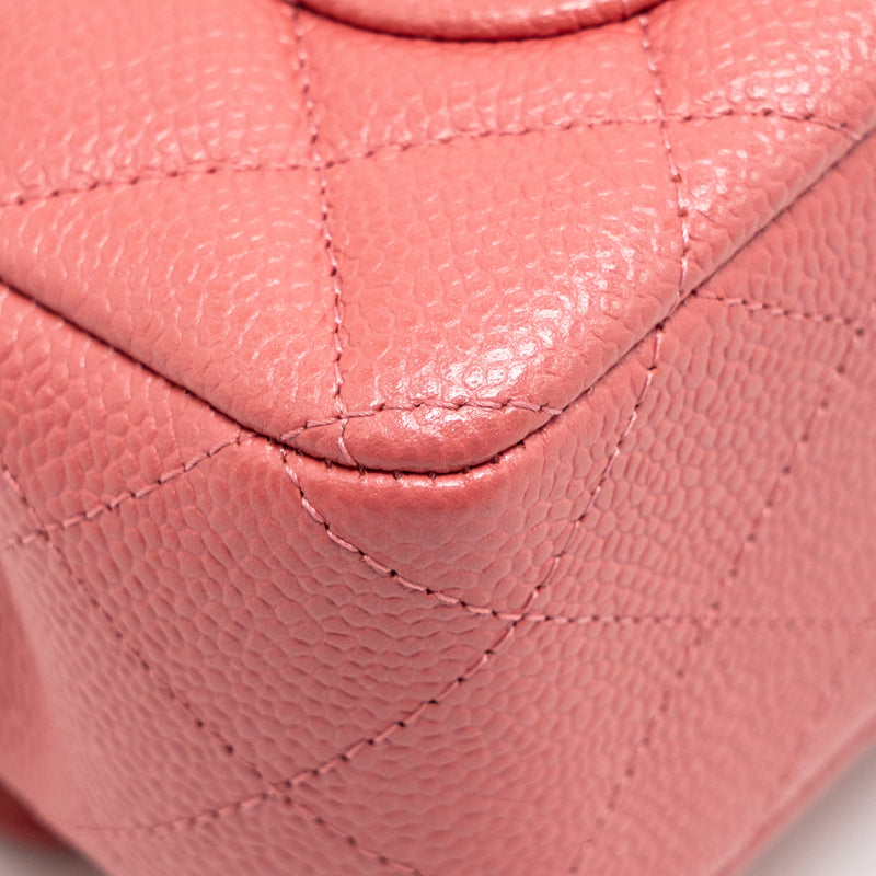 Chanel Mini Rectangular Flap Bag Caviar Pink GHW