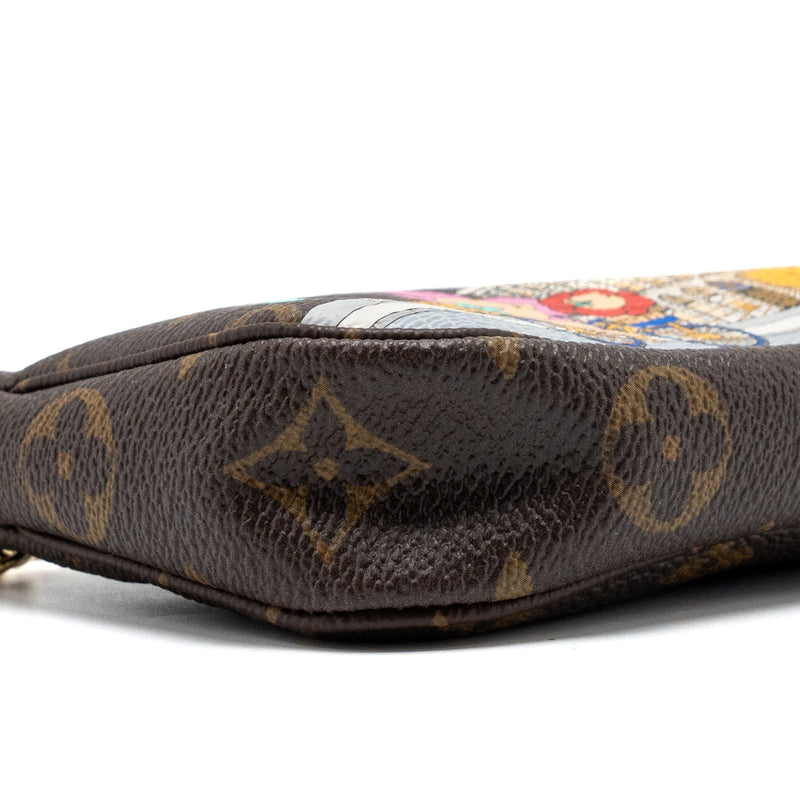 Louis Vuitton Mini Pochette Holiday limited print monogram canvas GHW
