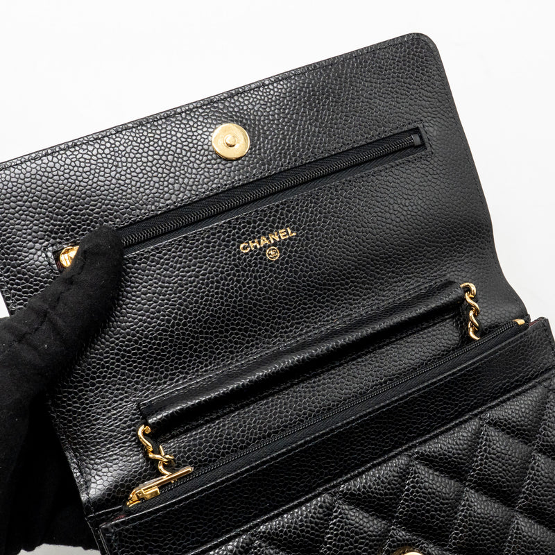 CHANEL Classic Wallet On Chain Caviar Black GHW