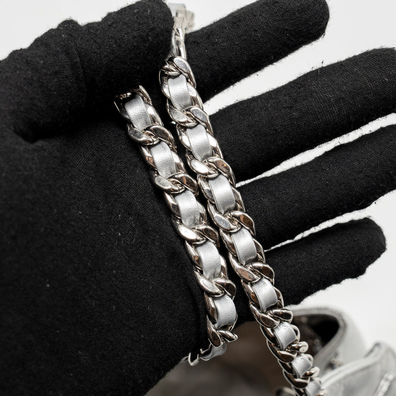 Chanel 25 Mini caviar silver SHW (microchip)