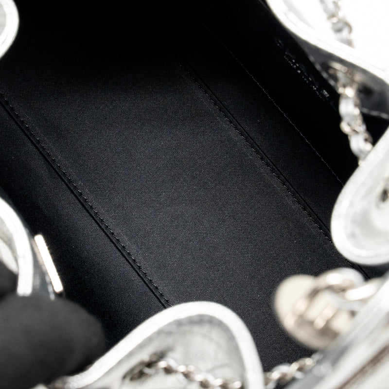 Chanel 25 Mini caviar silver SHW (microchip)