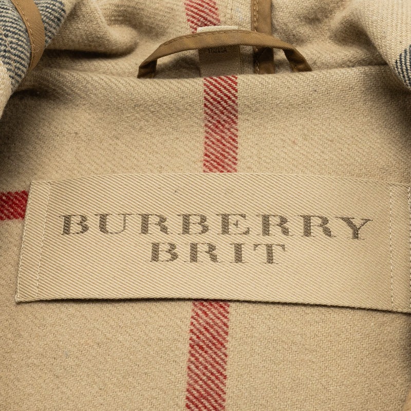 Burberry Size IT 38 Mersey Duffle Coat Wool Brown