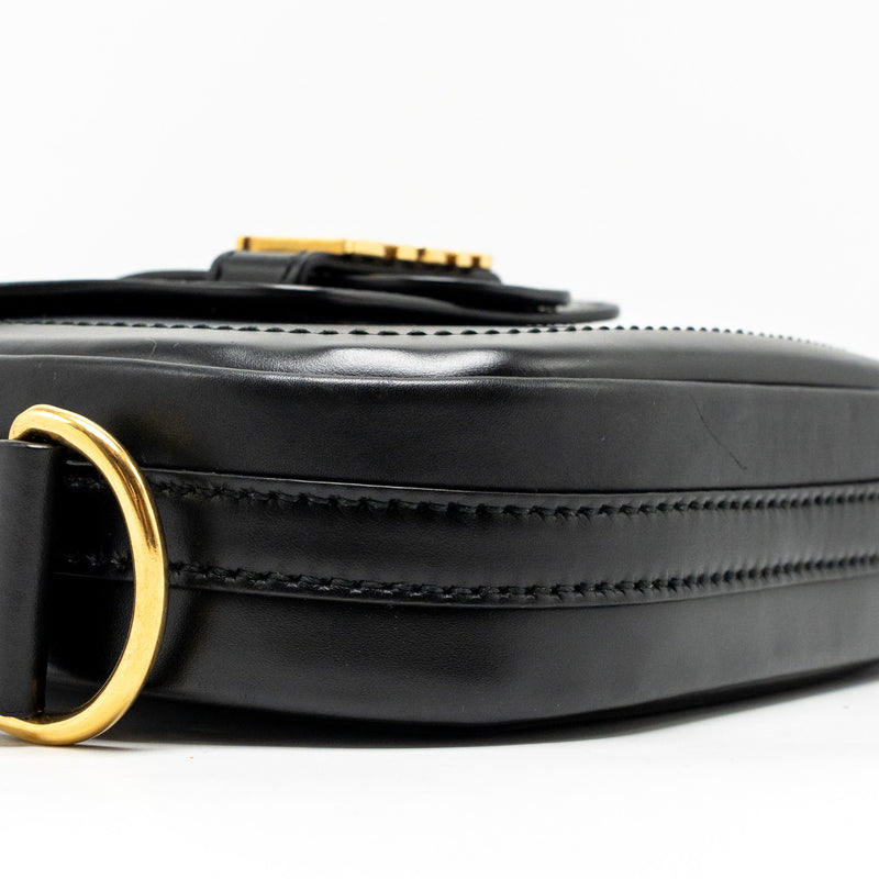 DIOR D-Fence Saddle Bag Calfskin Black GHW