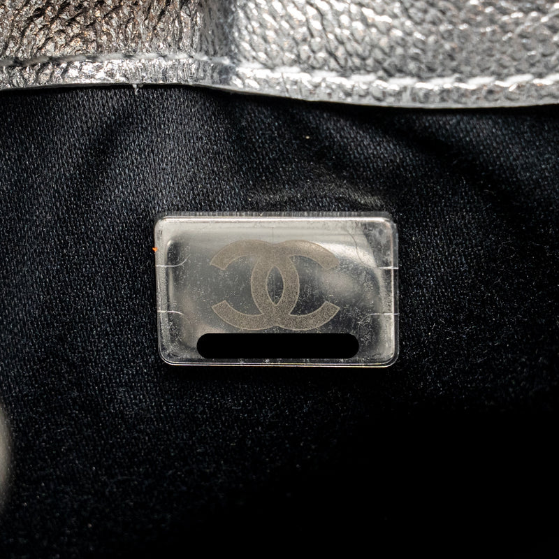 Chanel 25 Mini caviar silver SHW (microchip)