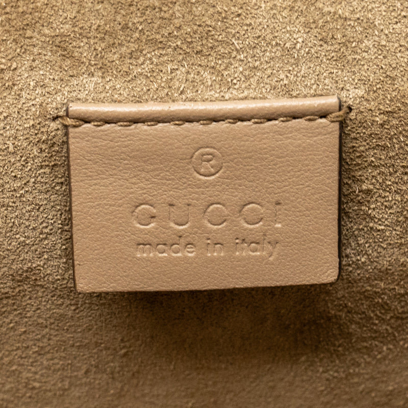GUCCI Small Dionysus Shoulder Bag GG Supreme Canvas/ Suede Brown SHW