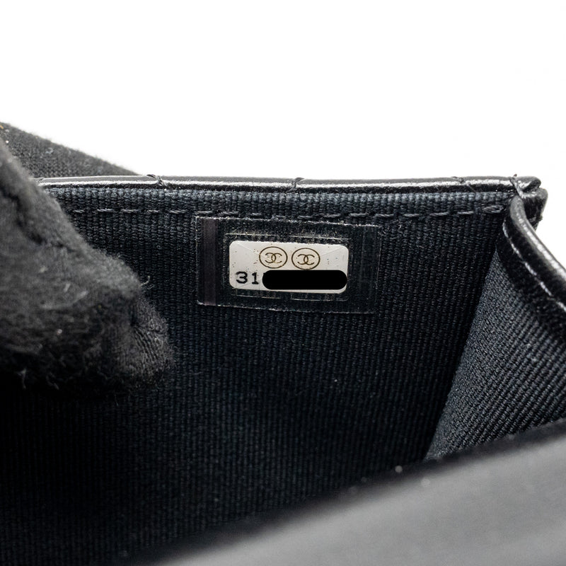 Chanel Top Handle Mini Flap Bag Lambskin Black LGHW