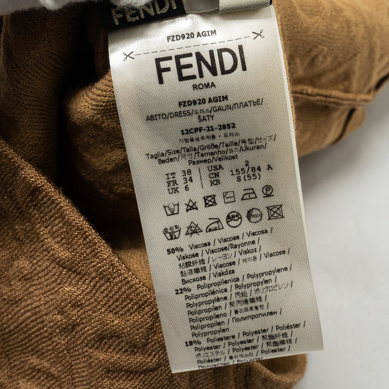 Fendi X Skims size 38 dress Viscose light brown