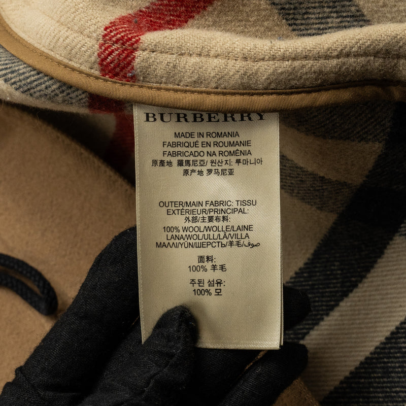 Burberry Size IT 38 Mersey Duffle Coat Wool Brown