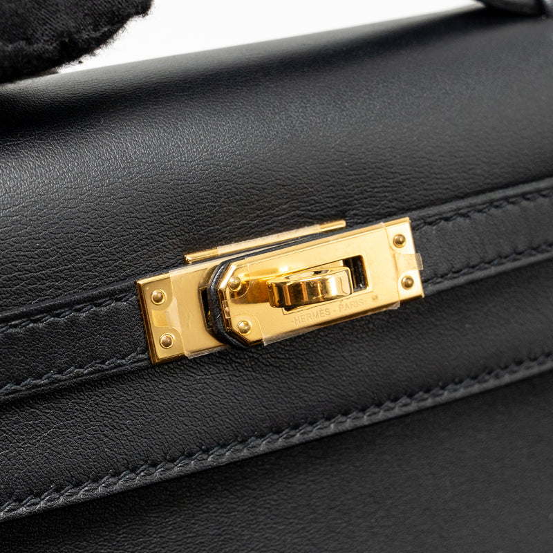 Hermes Kelly Pochette Swift Black GHW Stamp Y