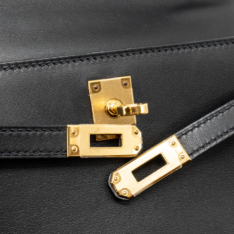Hermes Kelly Pochette Swift Black GHW Stamp Y