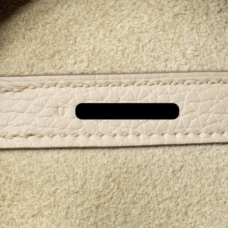 Hermes picotin 18 lock bag Clemence beton SHW stamp U