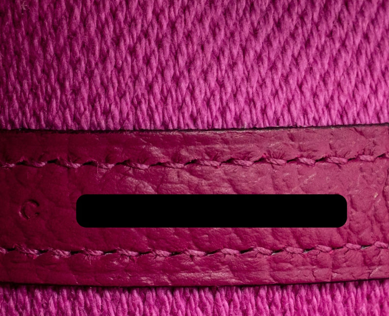 Hermes Garden Party 30 Toile Militaries Canvas/Negonda Ecru-Rose Pou/Rose Pou SHW Stamp C