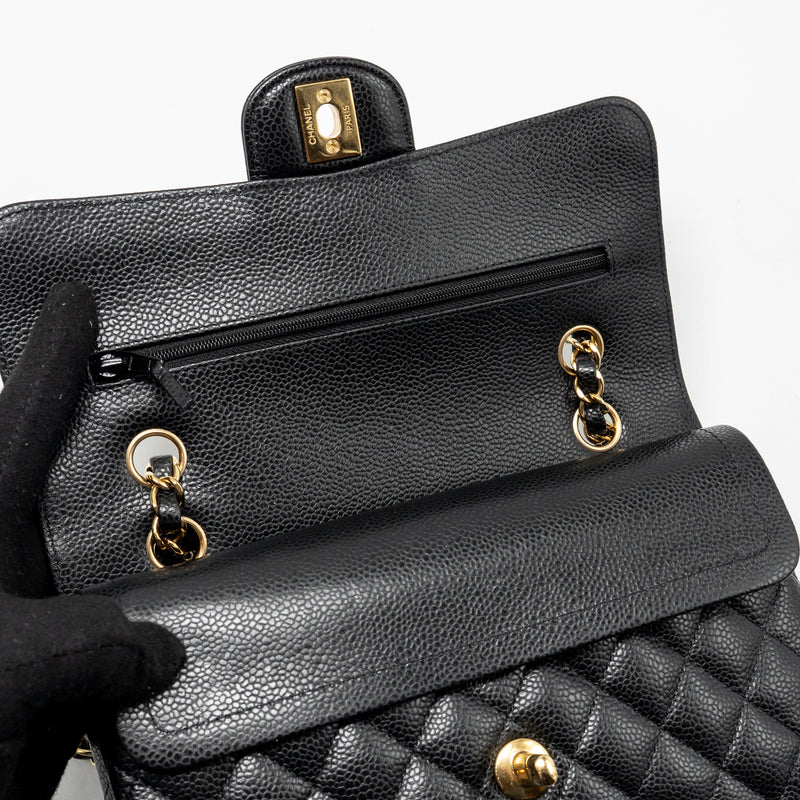Chanel Small Classic double flap caviar black GHW (microchip)