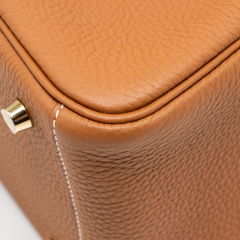 Hermes Lindy 26 Clemence Gold GHW Stamp Z