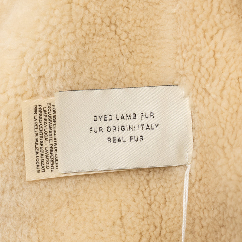 Hermes Size 38 Bomber Jacket Dyed Lambskin Blanc/Coquille SHW