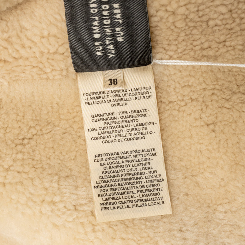 Hermes Size 38 Bomber Jacket Dyed Lambskin Blanc/Coquille SHW