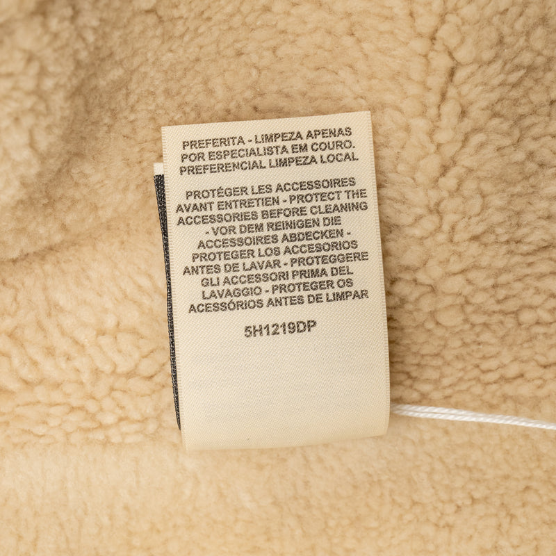 Hermes Size 38 Bomber Jacket Dyed Lambskin Blanc/Coquille SHW