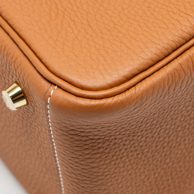 Hermes Lindy 26 Clemence Gold GHW Stamp Z