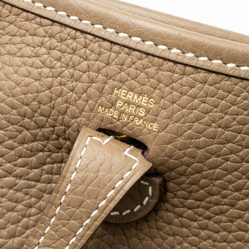 Hermes Mini Evelyne Clemence Etoupe GHW Stamp Y