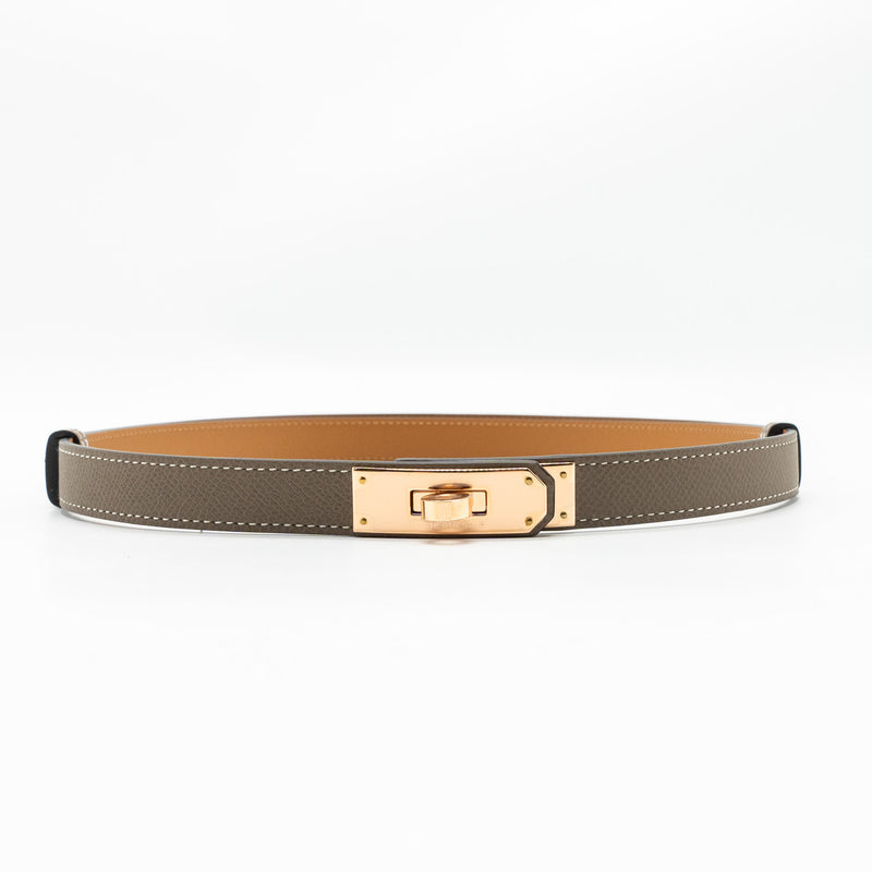Hermes classic kelly belt epsom etoupe RGHW stamp B