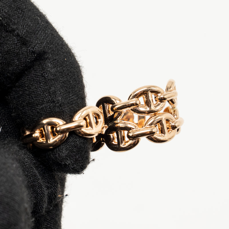 Hermes Size 54 Chaine d'ancre Enchainee Double Ring Rose Gold