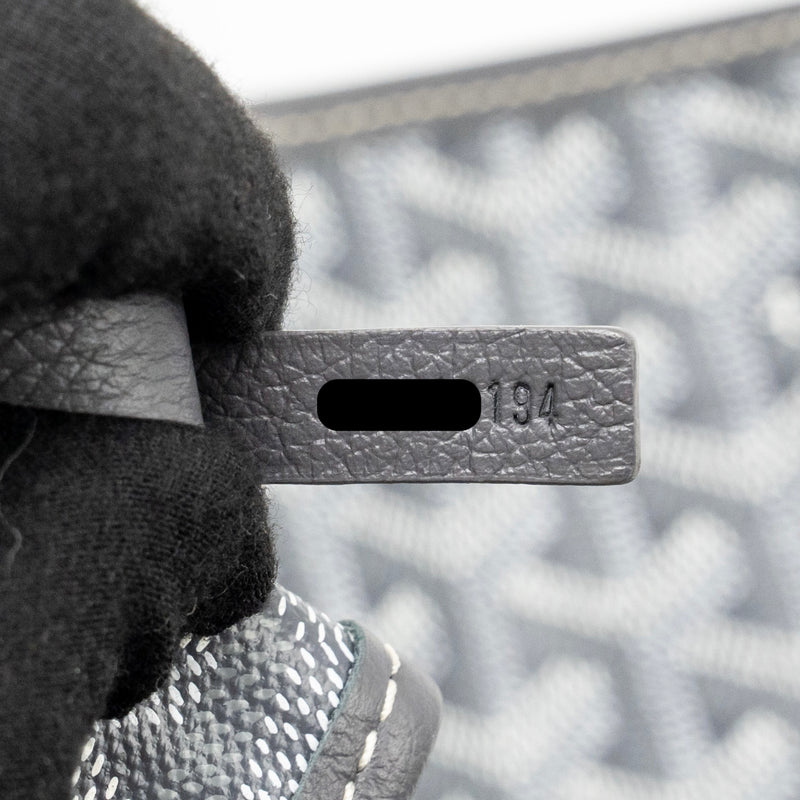Goyard Saint Louis PM tote goyardline canvas grey SHW
