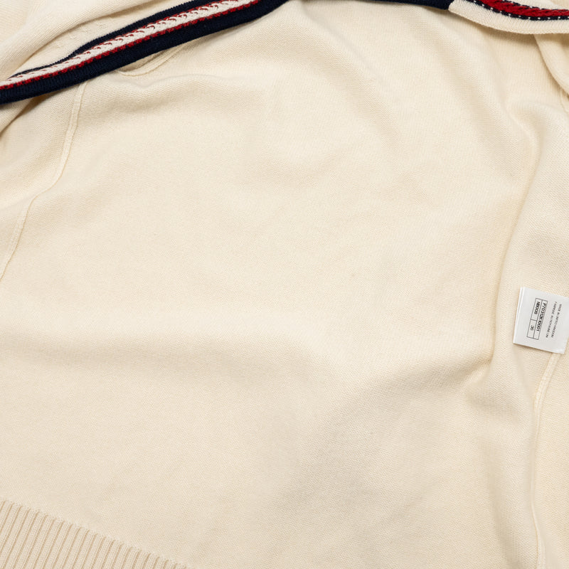 Chanel size 36 21C cardigan cashmere ecru/ red/ navy