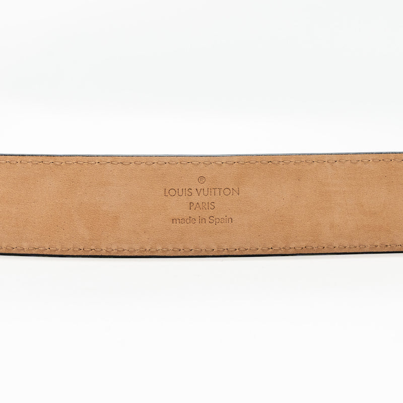 Louis Vuitton size 80 initials 30mm belt epi black SHW