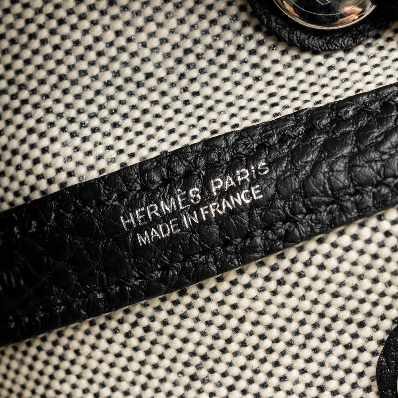 Hermes Garden Party 23 Canvas/Negonda Ecru-Black/Black SHW Stamp W